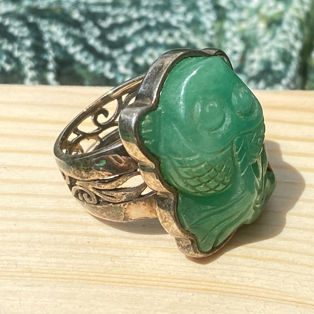 Amy Kahn Russell sterling silver adventuring koi fish statement ring